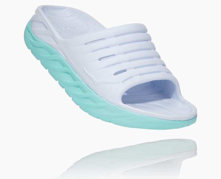 Sandalias Hoka One One Mujer Blancos/Azules - Ora Recovery - FWUP67529